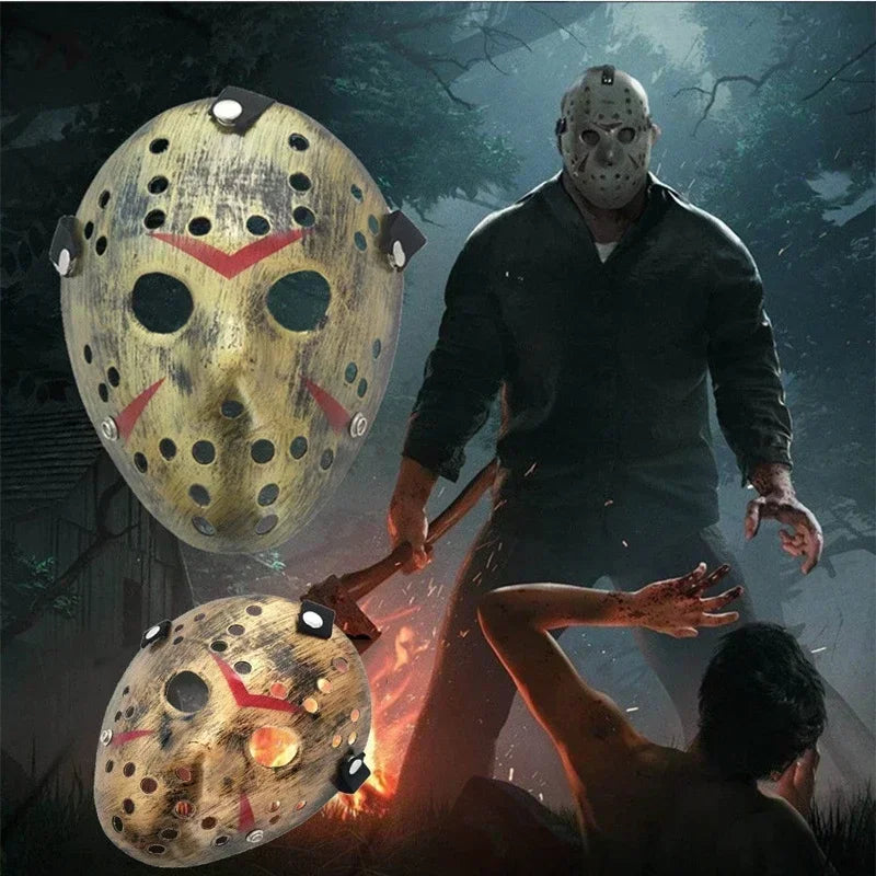 Movie Hockey Mask Jason Voorhees Friday The 13th Horror Scary Mask Halloween Party Cosplay Masks for Adult Men Halloween Gift