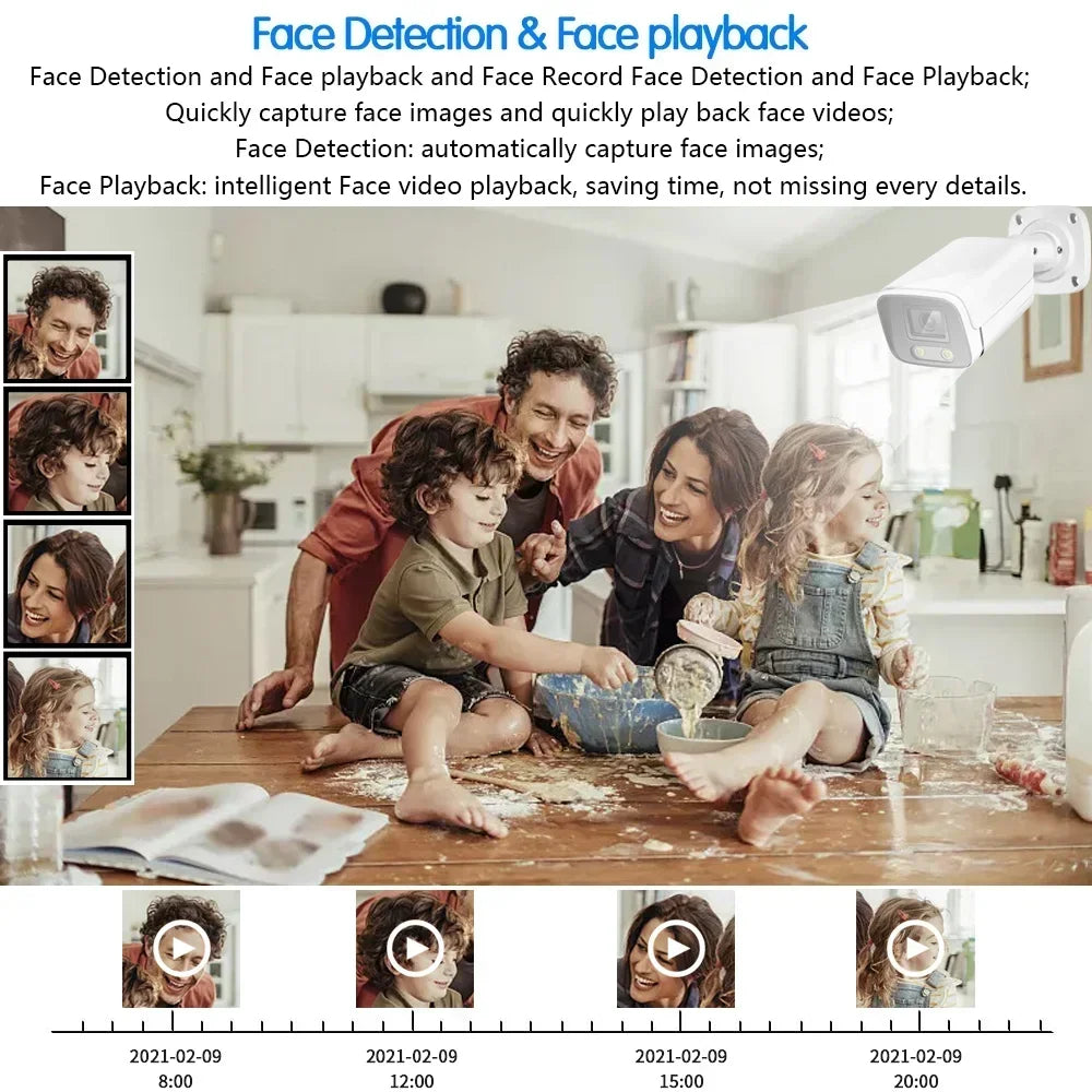 8 Channel DVR CCTV Security Camera System Camera AHD Analog Kit HD 4K 8MP Metal Bullet Waterproof Smart Video Surveillance Set