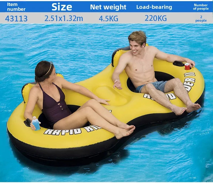 Large Inflatable Floating Island with Awning 8-10 People Floating At Sea Adult Household Floating Shade Boat Summer Ocean Family Party