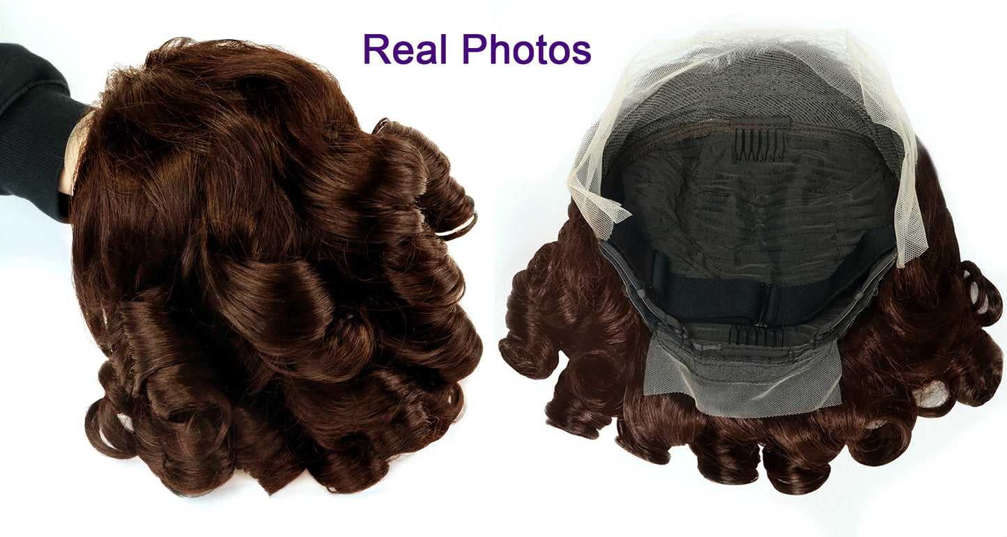 Just Arrived Body Wave 250% Density Chocolate Brown Short Bob Wig 13x4 HD Lace Front Wig 100% Human Hair Wigs Loose Wave Bob Wigs For Women
