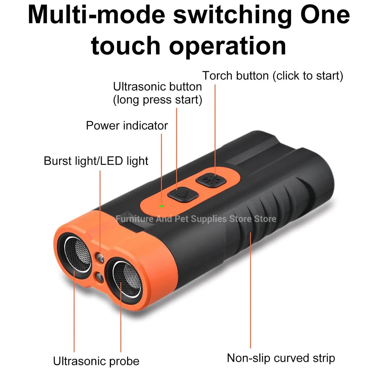 Ultrasonic Pet Dog Repeller Anti Barking Stop Bark Training Device High Power Dog Training Repellents With USB Rechargeable