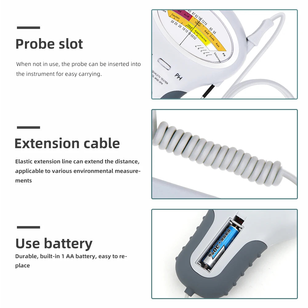 2 In 1 Chlorine Detector PH & CL2 Meter Swimming Pool Spa Chlorine Monitor Tester Aquarium Hot Spring Water Quality Tester