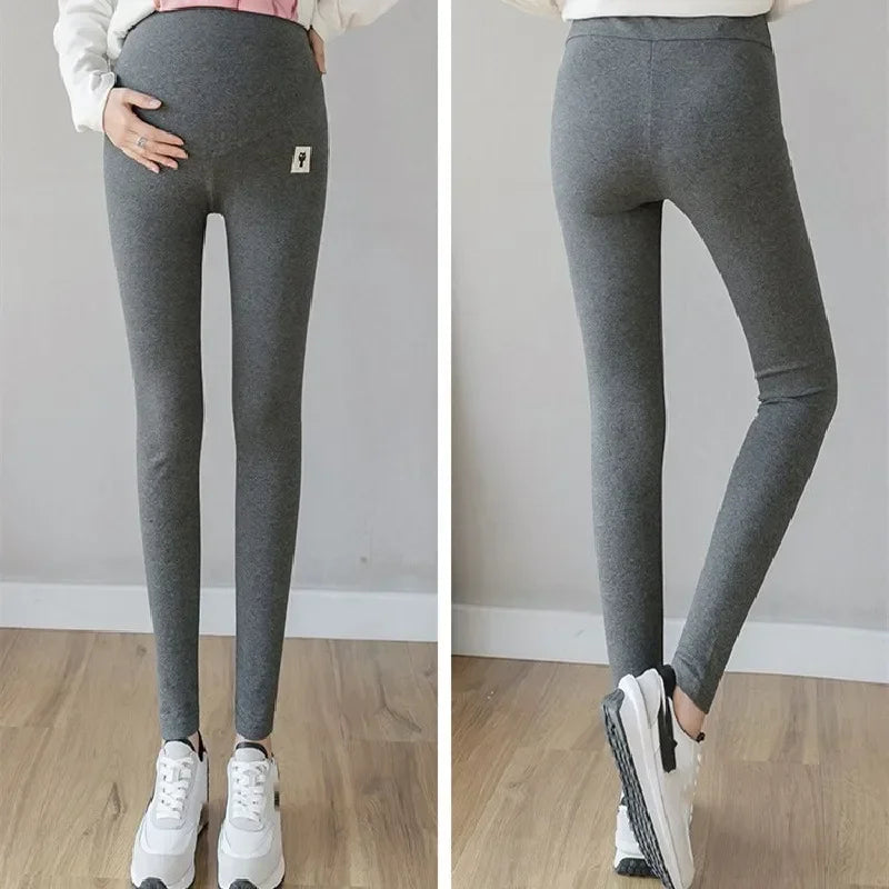 M-3XL Plus Size Pregnant Women Adjustable Bottoming Pants Maternity High Waist Tights Pants Women Comfortable Breathable Elastic Outdoor Hiking Fitness Leggings