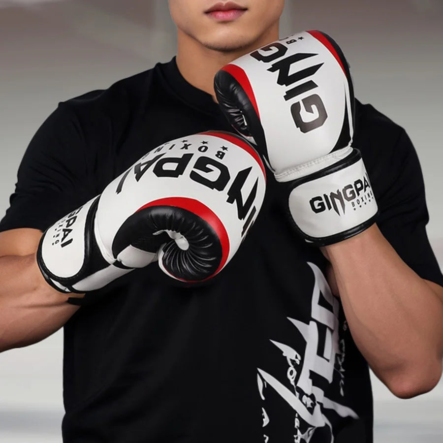 Just Arrived Professional Boxing MMA Gloves for Men Women Kids Leather Boxing Gloves for Punching Bag, Kick Boxing, Muay Thai Fighting Gloves For Gym Training Boxing Practice Sports Tools Set