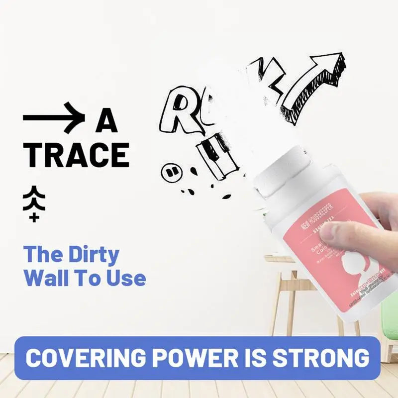 NEW Arrivals Korean Portable Wall Patching Brush with 100g White Latex Paint Quick Dry 3 Hours Wall Repair Paste Roller Handheld Wall Graffiti Repair Tool Home Supplies