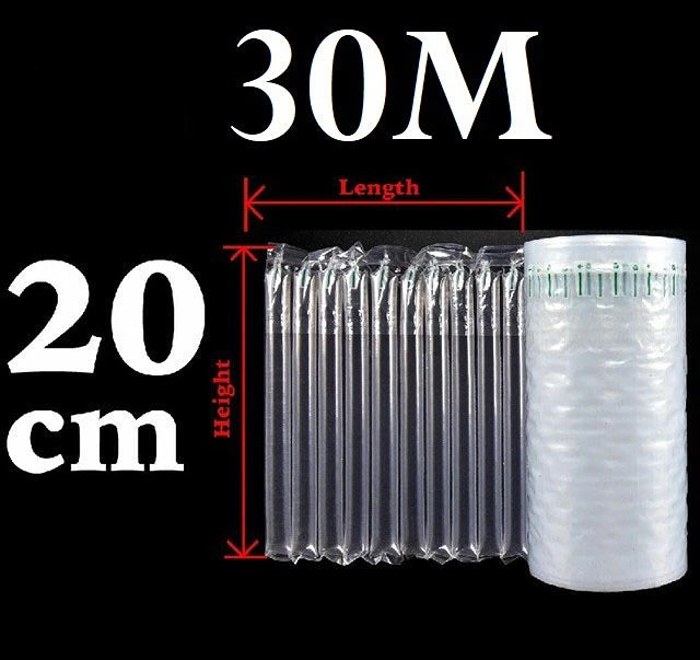 NEW Arrivals 30M-50M Inflatable Air Buffer Plastic Packaging Bump Filling Air Column Protective Bubble Bag Anti-Pressure Shock Express Mail Pocket Roll with Pump