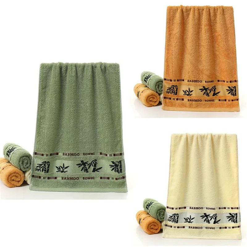 NEW 4-6 PCS Set 100% Bamboo Fiber Towels Sets Home Bath Towels Adults Face Towel Thick Absorbent Luxury Bathroom Towels Seaside Beach Shower Bathroom Hotel Towels