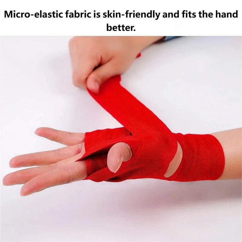 2 Rolls Set 1.5/2/3/5M Cotton Boxing Bandage for Women Men Kids Sports Strap Kick Boxing MMA Hand Gloves Wraps Belt Boxing Sports Wraps Bandage Sports Accessories