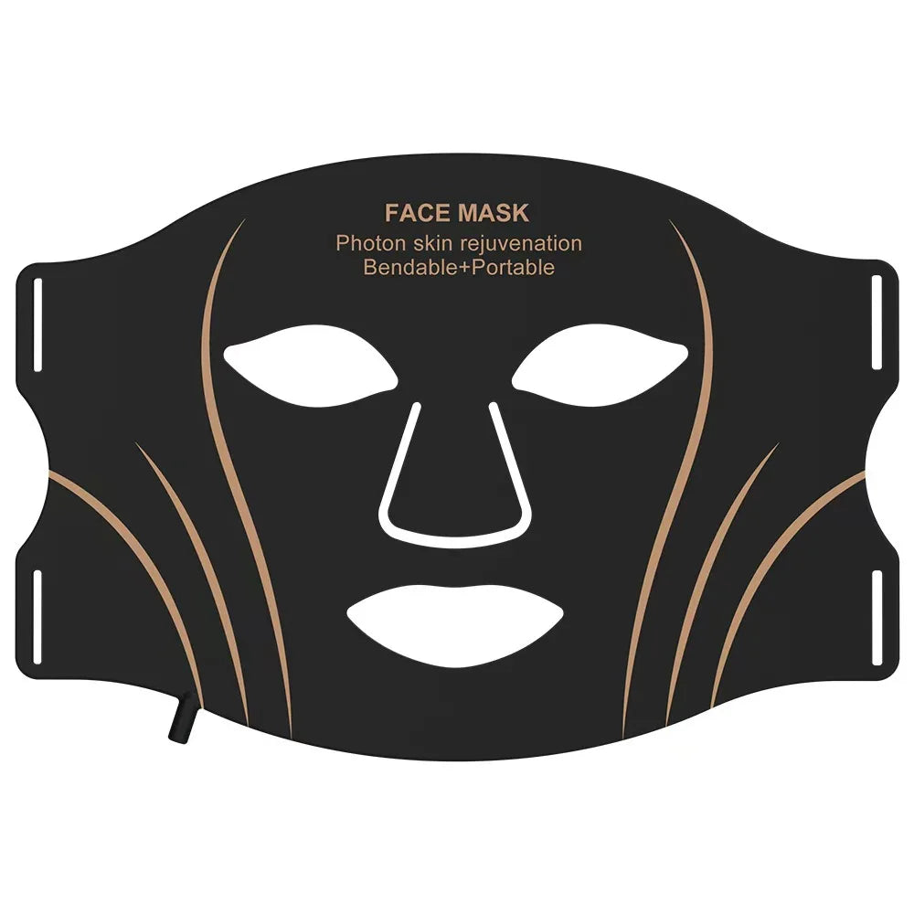 Hello New Face 7 Color LED Face Mask with Neck Wireless Portable Red Light Therapy for Anti-Aging, Wrinkles, Skin Rejuvenation, Home Use Women Beauty Salon Spa Supplies