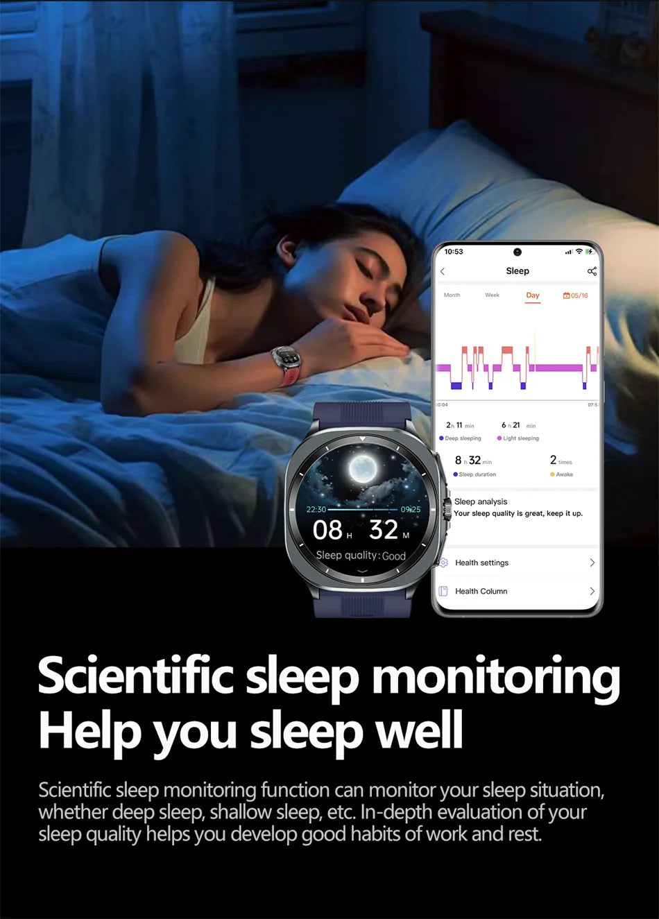 NEW Sapphire Smart Watches Blood Pressure Health Monitoring Blood Lipid Uric Acid ECG PPG NFC Call Health Smartwatch For Android iOS Sports Health Care Supplies