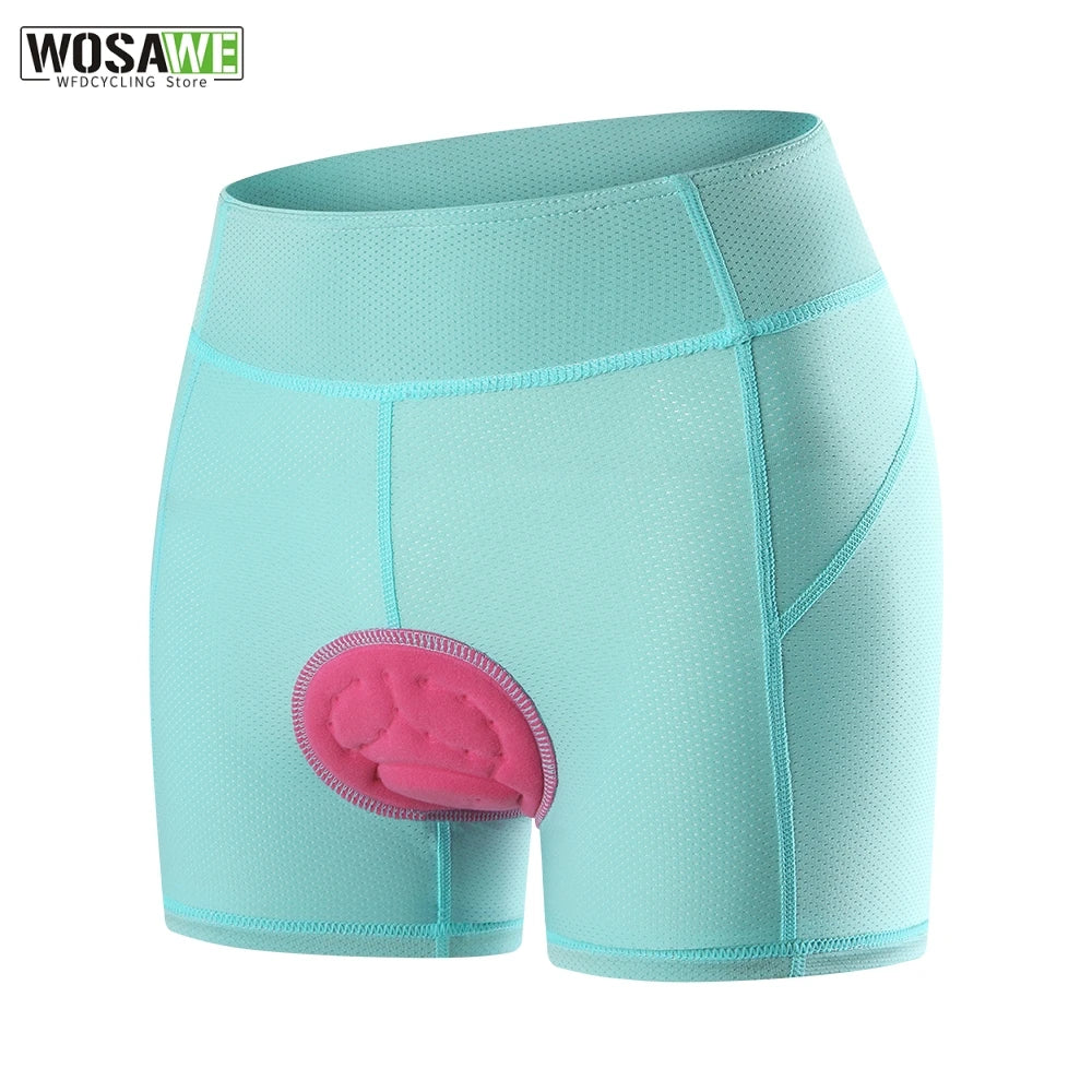 Women Cycling Shorts Bicycle Underpants 3D Gel Padded MTB Bike Short Pants for Gilrs Ladies High Waistline Sports Shorts