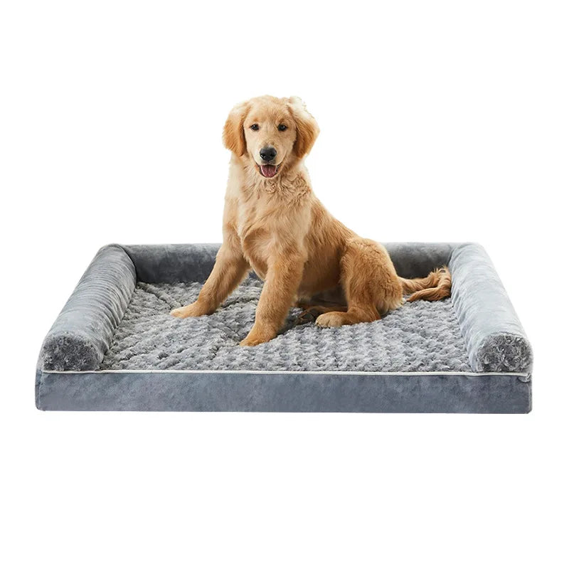 Orthopedic Pet Supplies, Plush Dog Sofa, Comfortable and Detachable Dog Bed, Universal Medium and Large Pet Nest F008