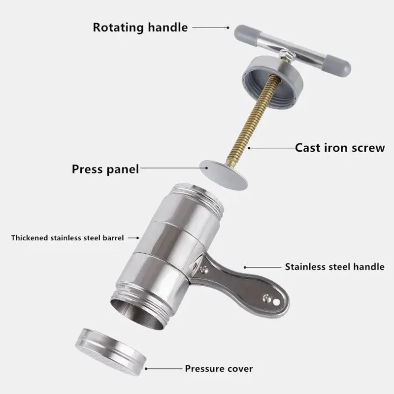NEW Set Alloy  Steel Noodle Maker With 5 Models Manual Noodles Press Pasta Machine Kitchen Tools Vegetable Fruit Juicer Cutter Slicer Home Kitchenware Accessories Cooking Tools Sets