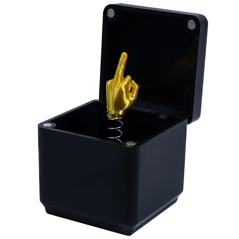 2-5 PCS Set Christmas Interesting Prank Gift Middle Finger in Box Christmas Box Funny Creative Gifts Office Desk Decoration Home Decoration