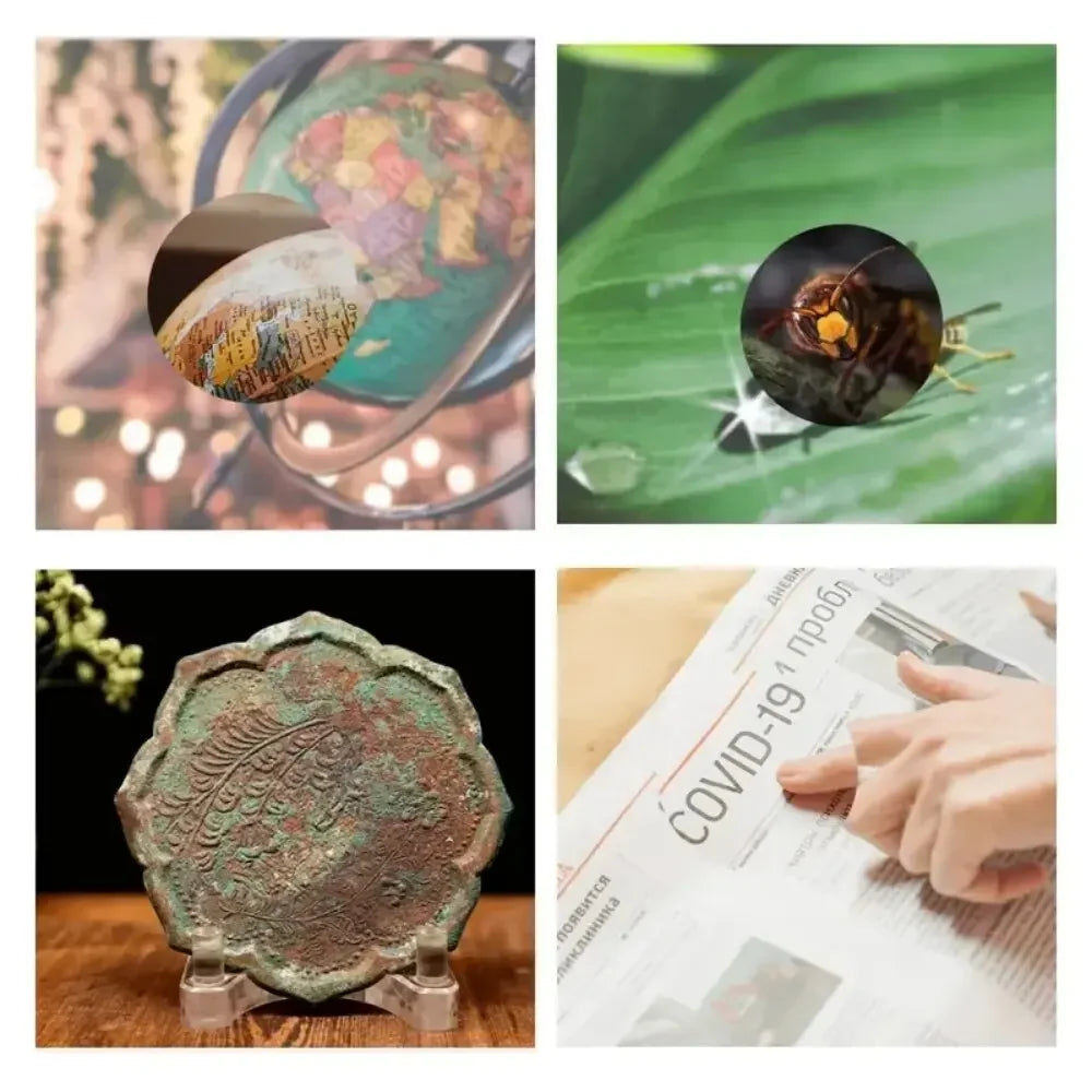 NEW 60X Handheld Magnifying Glass Mini Pocket UV Magnifier Portable Jeweler Microscope Loupe With LED Light Diamonds Jewelry Magnifier