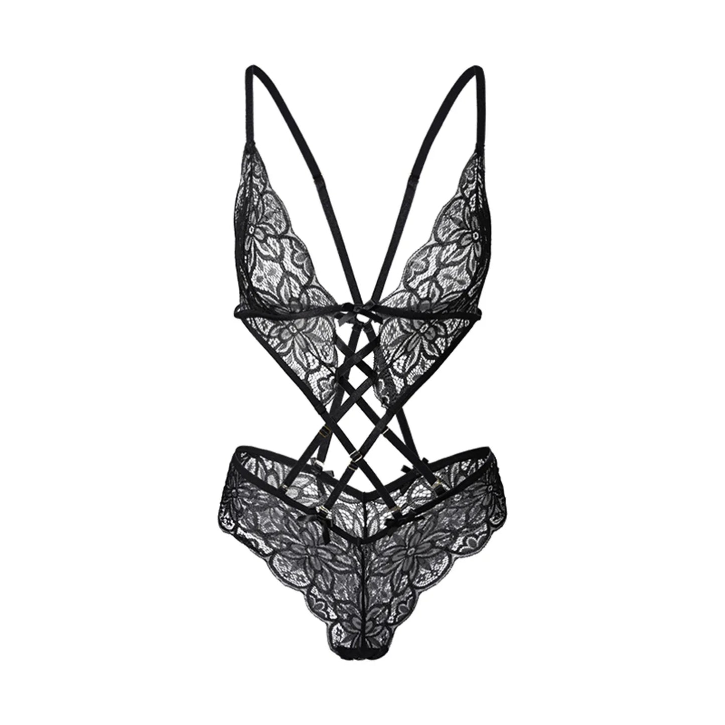Women'S Sexy Deep V Teddy Lingerie Sexy Lace Bodysuit Cutout Bodysuit Plus Underwear Set Temptation Attractive Erotic Intimates Female Underwear Supplies Lingerie Fashion Clothing Apparel Products