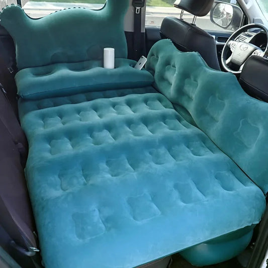 NEW Arrivals 10 Colors/Patterns Inflatable Car Travel Orthopedic Bed Oxford Cloth Universal SUV Memory Foam Air Mattress Backseat Snooze Pad For Car Travel And Vehicle Use