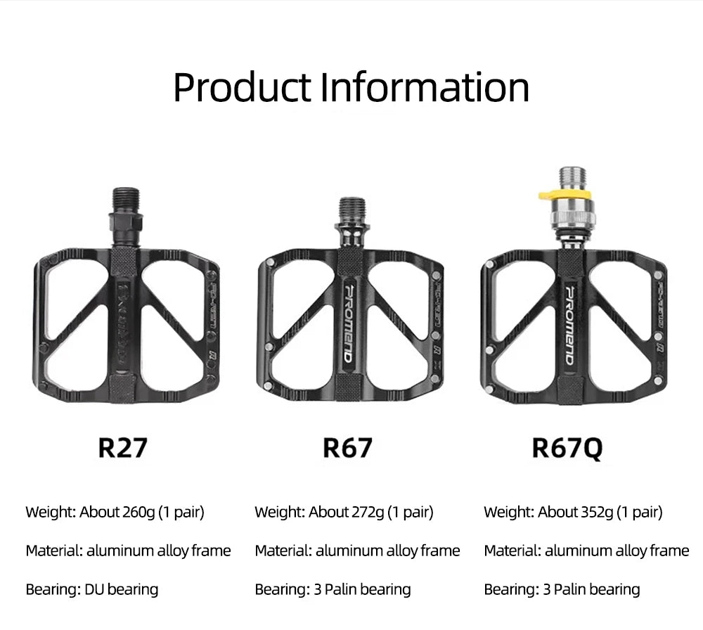 Ultralight 3 Bearings Bicycle Pedal Road Mountain Bike Anti-slip Pedals Bearing Quick Release Aluminum Alloy Bike Parts