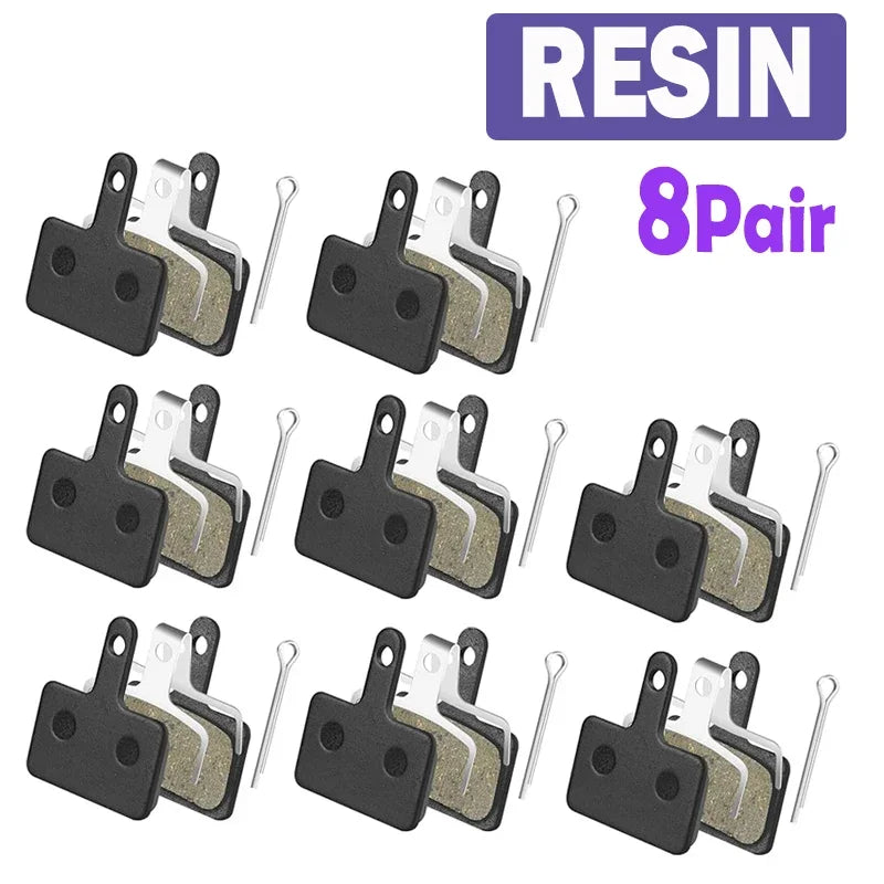 8 Pairs Set Bike Resin Disc Brake Pads - Wear-Resistant Hydraulic Brake Pads Compatible with SHIMANO B01S/B03S/B05S MTB Parts Bicycle Accessories Sport Tools