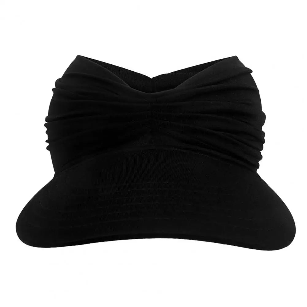 NEW Arrivals 13 Colors Women Female Sun Hat Pleats Sun Foldable Solid Color Wide Brim Anti Sun Cap Sweat Absorb High Stretch Summer Beach Swimming Accessories Girls Ladies Summer Casual Apparel Supplies