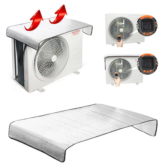 NEW Arrivals 46x95CM Air Conditioning Cover Outdoor Sun Rainproof Anti-Dust Anti-Snow Cleaning Cover Home Air Conditioner Keep Cleaning Tool for Home Office Shopping Stores