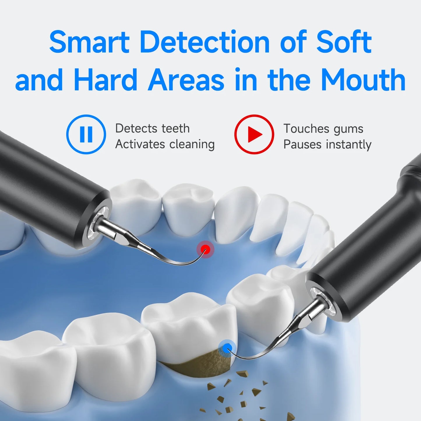 NEW Arrivals 4100W Full Set Ultrasonic Dental Scaler T8 Electric Teeth Cleaner Tarter Calculus Stains Plaque Removal Teeth Whitening Instrument Adults Hygiene Care Dental Tools