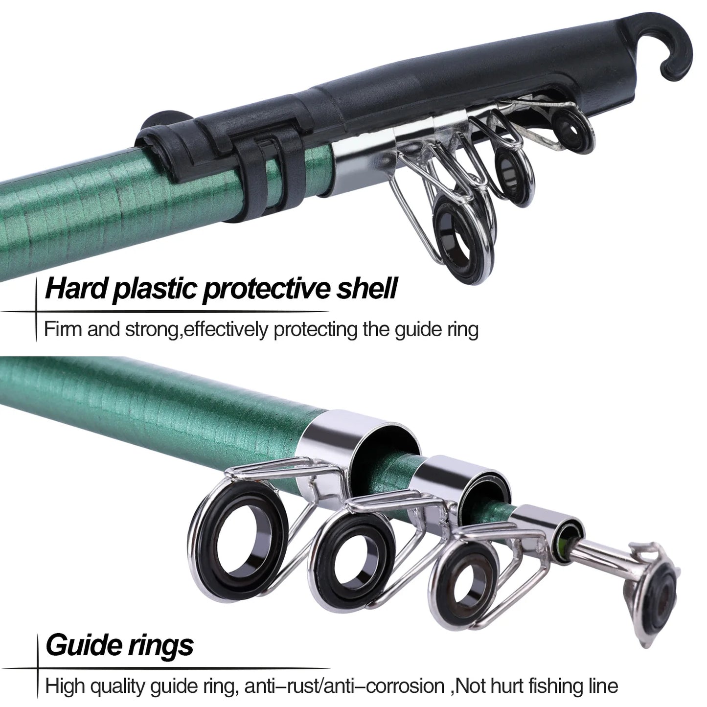 Full Set 1.8M Spinning Fishing High Speed Rod and Reel Combo 5.2:1 Telescopic Rod with 3BB Fishing Reel Max Drag 5kg Full Fishing Kit Outdoor River Lake Rock Fishing Sets