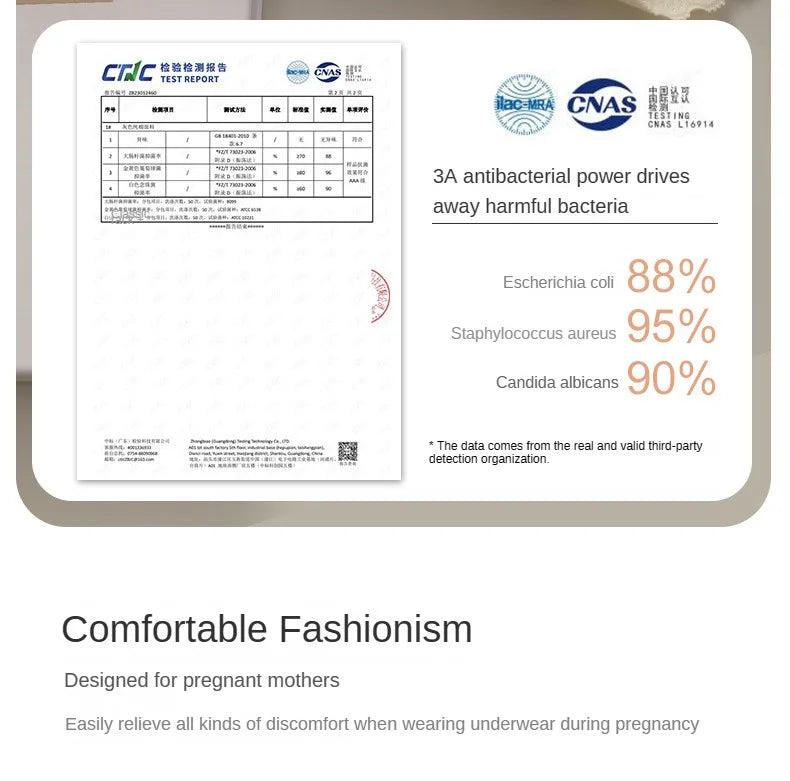 3PCS Set M-2XL Plus Size Soft Cotton Briefs V-Shaped Abdominal Support Under Panties Pregnancy Childbirth Female Underwear Pregnant Woman Women's Panties