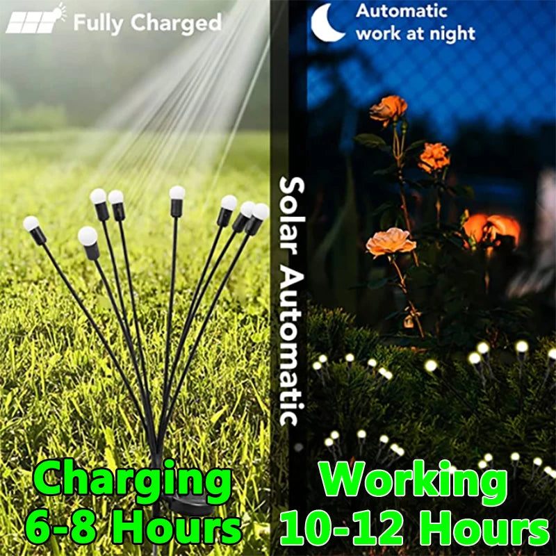 Solar LED Light Outdoor Garden Decoration Landscape Lights Firework Firefly Lawn Lamps Country House Terrace Balcony Decor Lamp