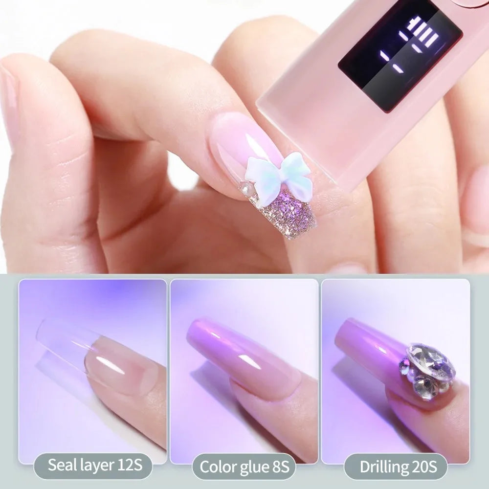 NEW Arrivals Portable Handheld Mini Nail Lamp For Gel Polish Quick Dry Flashlight Pen USB Rechargeable Nail Dryer Machine UV LED Nail Care Accessories Manicure Pedicure Tools