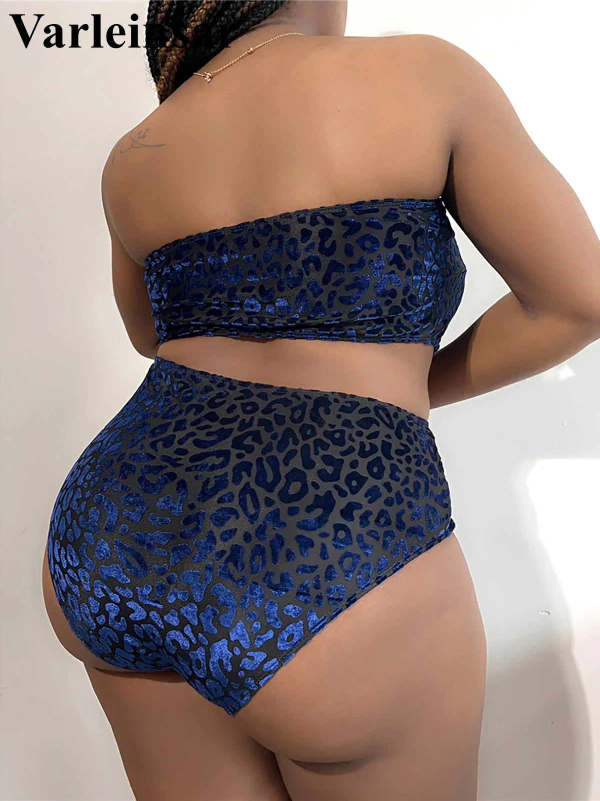 NEW!!! 0XL - 4XL Leopard Bikini Large Size Swimwear Plus Size Women Swimsuit Female Two-pieces Bikini set Bather Bathing Suit V3977B