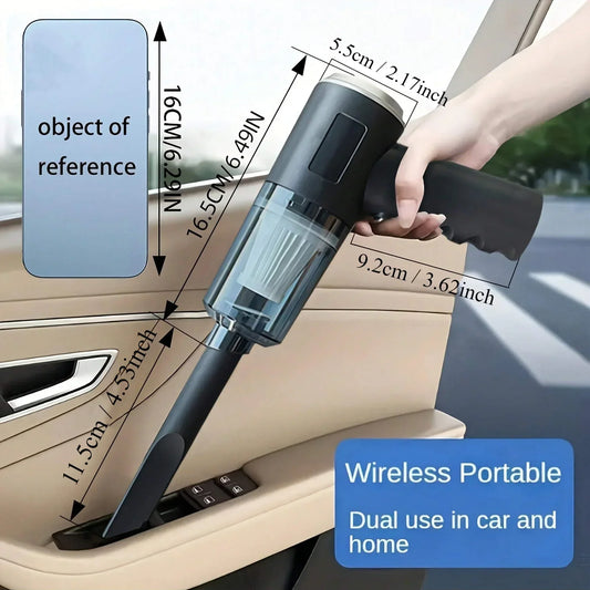 NEW Arrivals  Wireless Vacuum Cleaner Dual Use for Home and Car 120W High Power Powerful Vacuum Cleaner Black