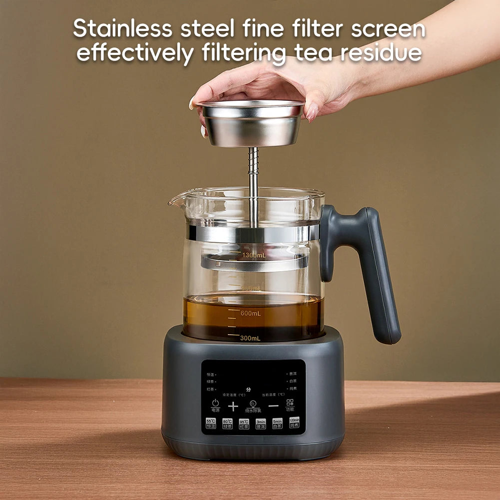 1300ml Steam Spray Tea Kettle Baby Constant Temperature Milk Regulator 316 Stainless Steel Heating Plate Multi Electric Kettle 72h Thermostatic Kettle AU Plug Travel Camping Picnic Home Office Appliances Supplies