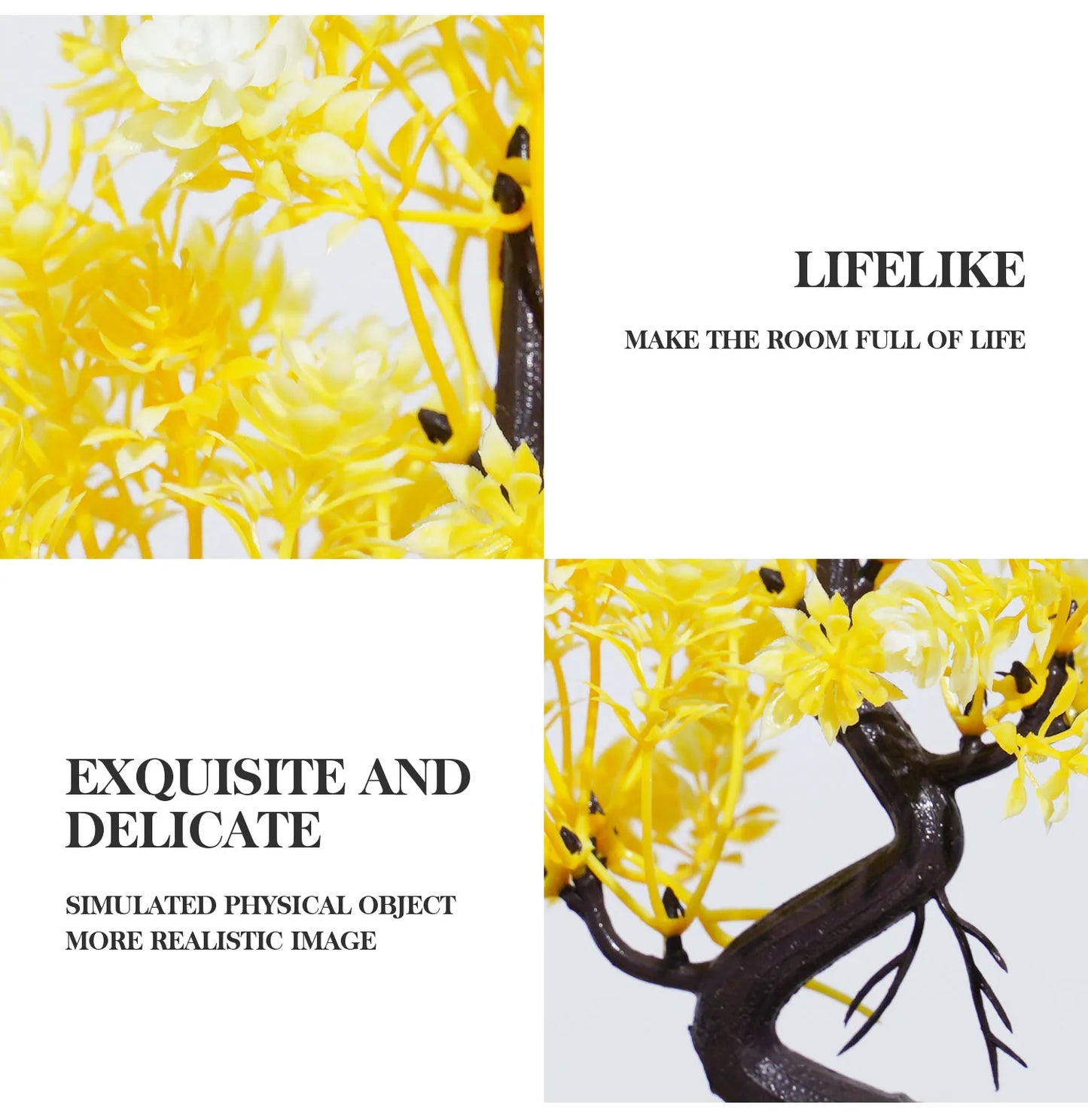 Arrangement Ornaments Green Plastic Plants Bonsai Small Tree Pot Fake Plant Potted Flower Room Decor Home Hotel Table