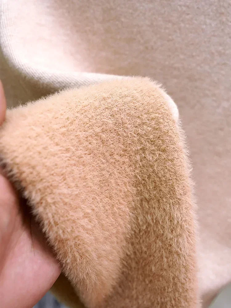 NEW Arrivals Sweater For Women Winter Thicken Turtleneck Slim Knit Pullover New Warm Plush Velvet Lined Knitwear Jumper Tops Casual Female Girls Luxury Fashion Clothing Supplies