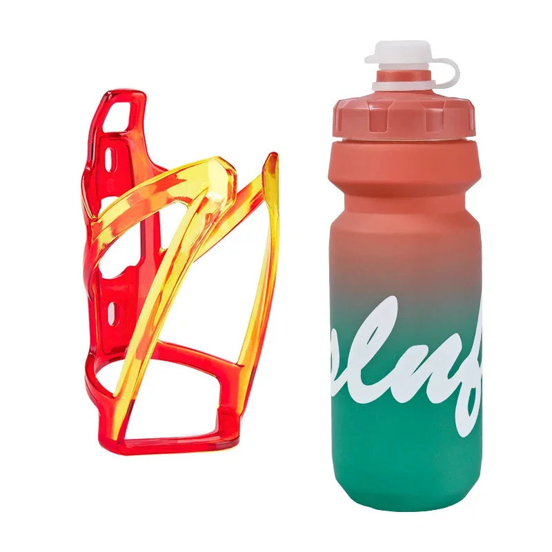 NEW Arrivals 2PCS Set Bike Water Bottle Cage with BPA-Free 800ml/28oz Bike Bottles Bike Water Bottle Holder, Bicycle Cup Holder Cycling Bottle Holder Bicycle Accessories Sports Supplies
