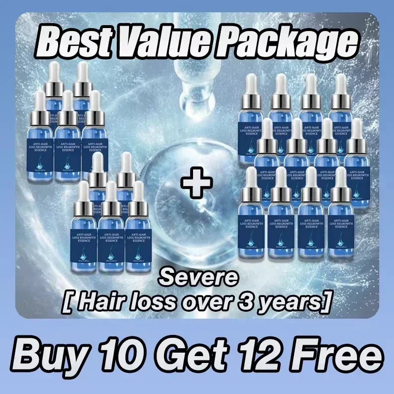 98% of Buyers Buy Again! Buy 10 Get 12 Free Hair Care Essential Oils for Thick Hair Growth Anti Loss Scalp Damaged Repairing Hair Serum Women Men Hair Care Korean Products