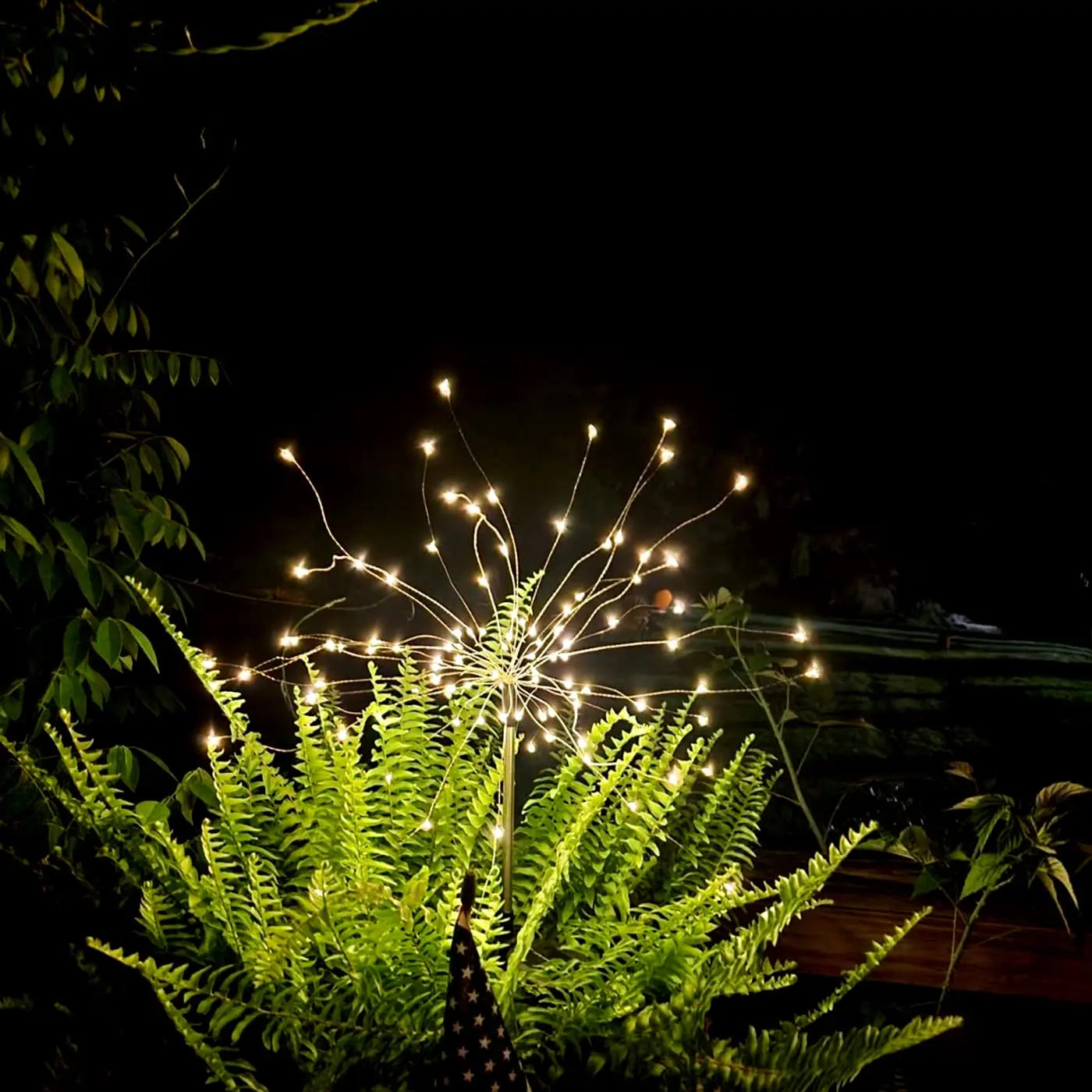 NEW 6PCS Set Solar Garden Lights Solar Firework Lights 200 LED String Light 8 Modes Twinkling Nightlight for Wedding Party Patio Decoration