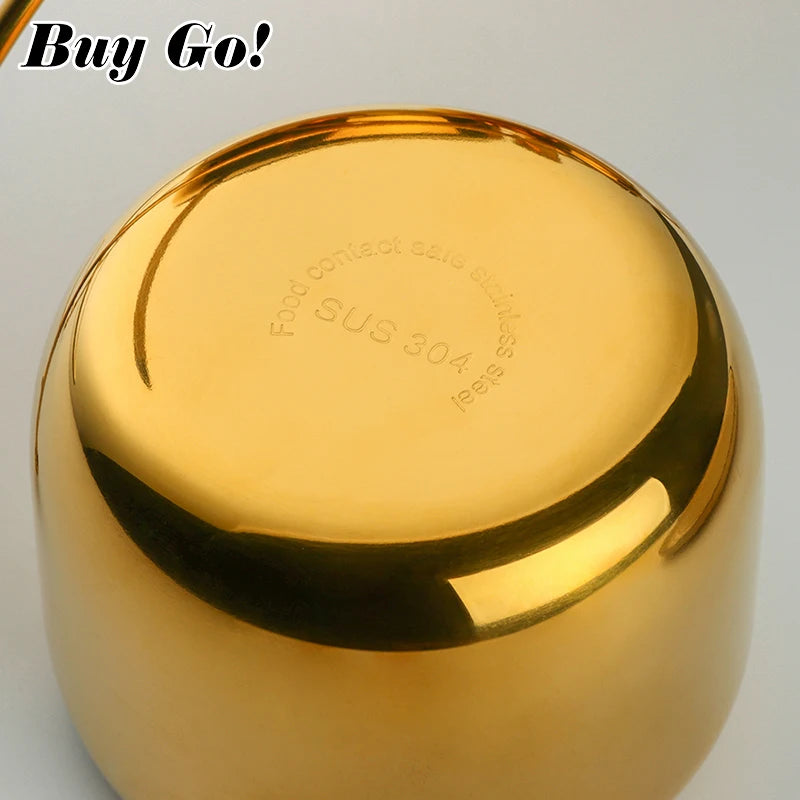 3 PCS Luxury Set + 3 Matching Spoons 304 Stainless Steel Gold Seasoning Condiment Pot Set Spice Salt Sugar Container Pepper Jar Tool with Lid and Spoon Holder Rack Home Tableware Tools Sets