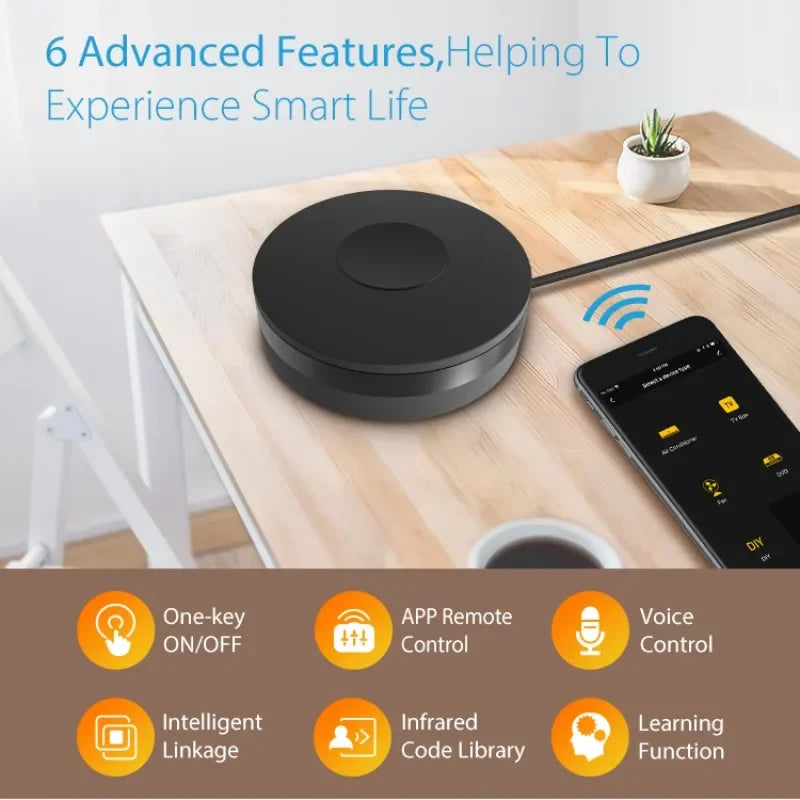 Professional APP Control TUYA Wi-Fi IR RF Smart Universal Remote Control Voice Activated Controller for Alexa Google Home AC TV Appliances