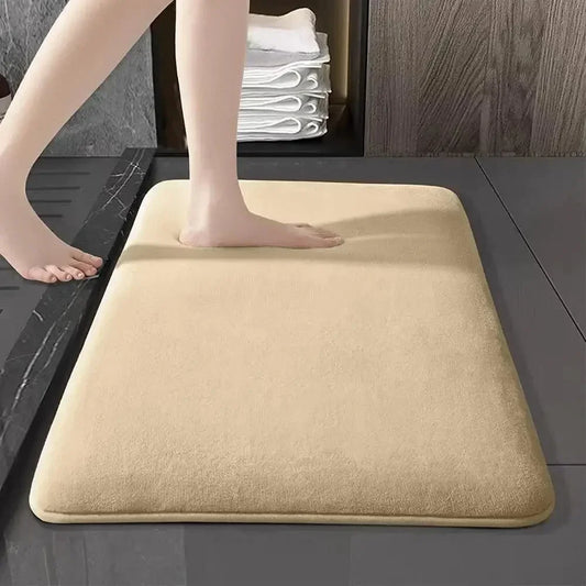 NEW 5 Colors Absorbent Velvet Floor Mat Non Slip Bath Mat Anti Slip Coral Velvet Bathroom Floor Mat Door Mat Home Decoration
