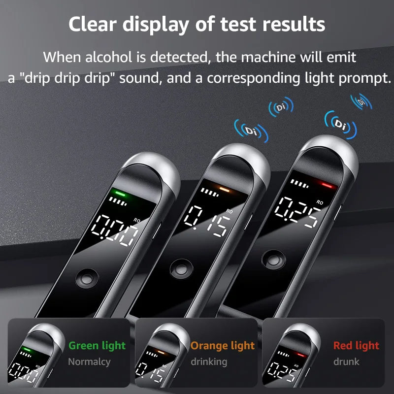 Low-Price Sales are Limited NEW Arrivals High Quality Automatic Alcohol Tester Professional Breath Alcohol Tester Rechargeable Breathalyzer Alcohol Test Tools Driving Supplies