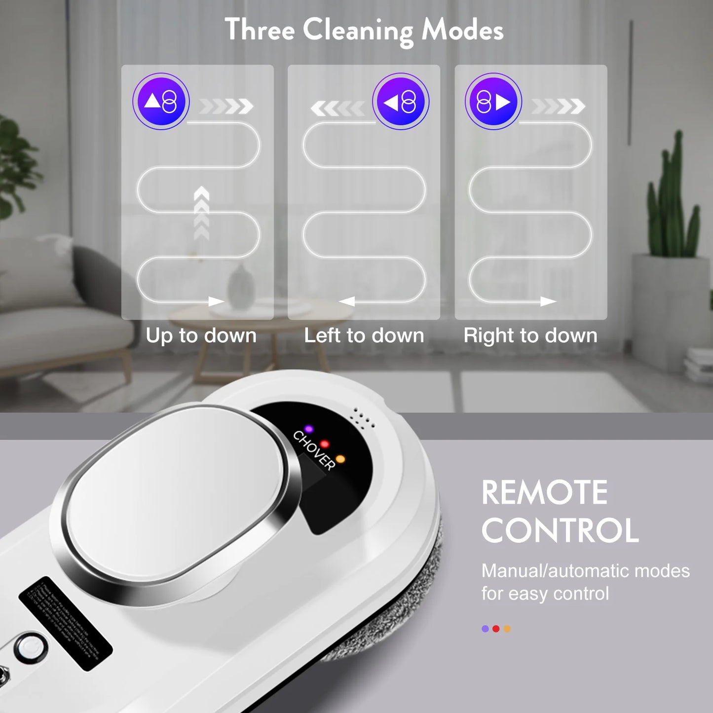 Robot Window Cleaner Window Cleaning Robot Smart Home  Robot Vacuum CleanerRemote Control Glass Cleaning Robots CHOVERY