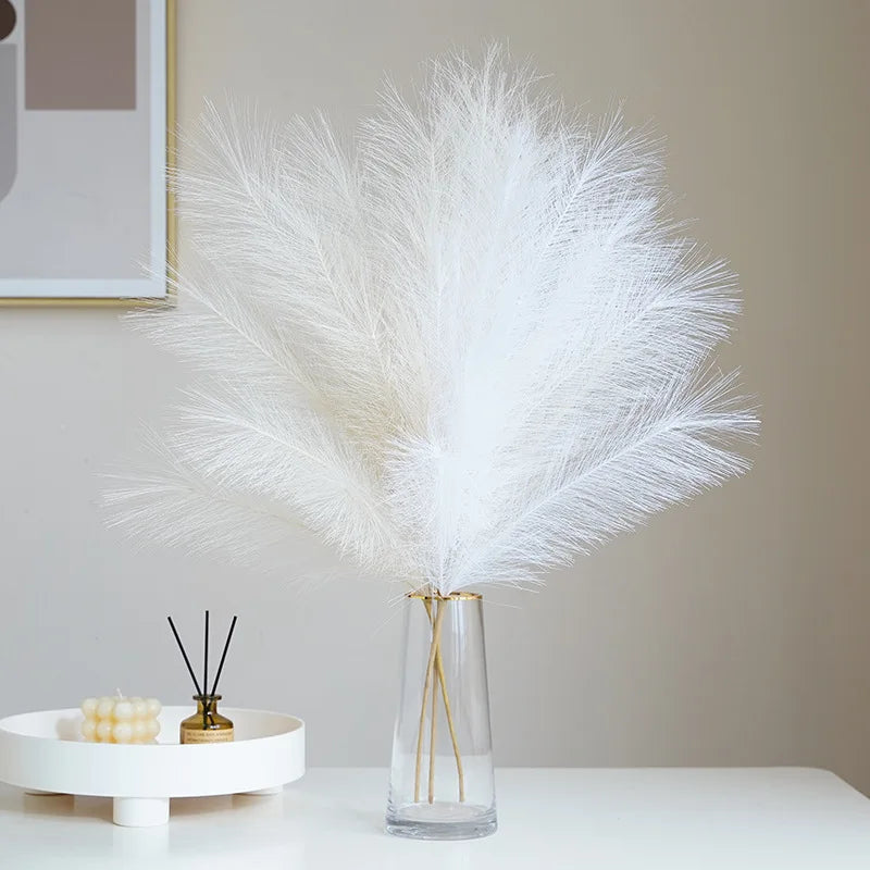 5/10Pcs Artificial Pampas Grass Flowers Bouquet Fake Plant for Home Decor Garden Wedding Decoration Outdoor Garland Vase Decor