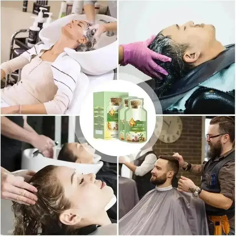 NEW 10PCS Set Natural Herbal Korean Hair Dye Shampoo 3 in 1 Change Hair Color Gray Hair to Dark Brown Black Deep Nourishing Fashion Hairs Care 100ml Women Men Hair Care Supplies