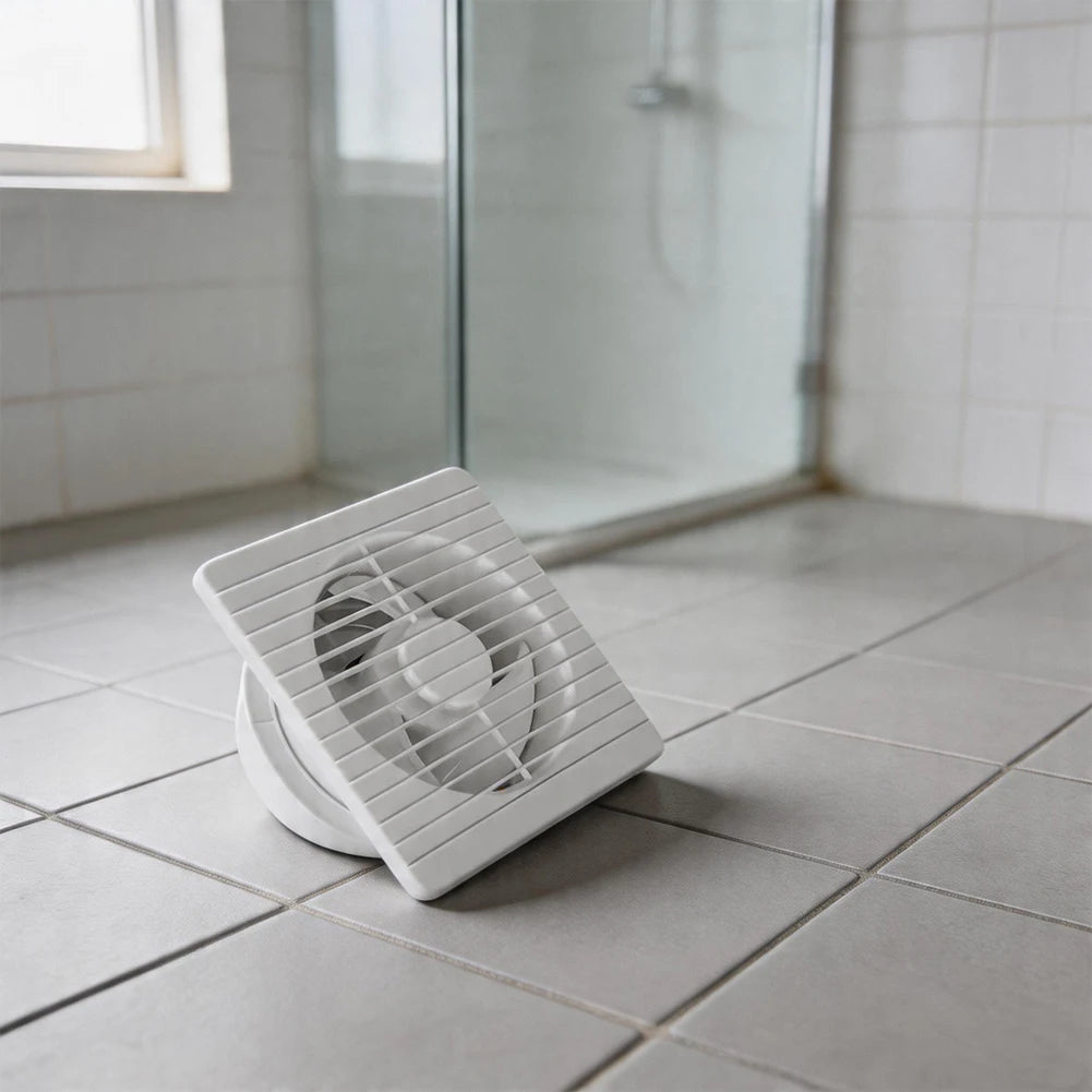 4 Inch Exhaust Fan for Bathroom and Kitchen Use with Compatibility for 10cm and 11cm Round Vent Holes Window Mounting Enabled