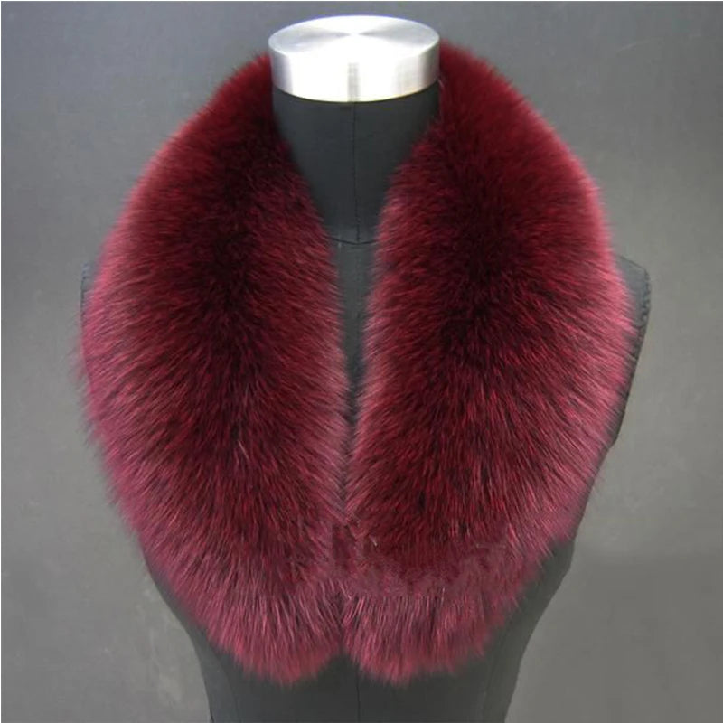 NEW Arrivals Luxury Real Natural Color Raccoon Fox Real Fur Collar Scarf Genuine Big Size Scarves Warp Shawl Neck Warmer Stole Muffler with Clip Loops Ladies Luxury Fashion Apparel Accessories Clothing Supplies