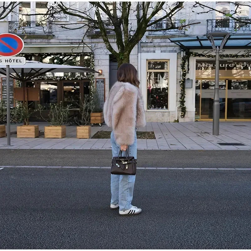 Low-Price Sales are Limited NEW Fashion Fluffy Faux Fur Evening Nightclub Coat For Women Winter Snow Outerwear Elegant Loose Long Sleeve Jacket Female Thick High Street Ladies Girls Luxury Fashion Clothing Supplies