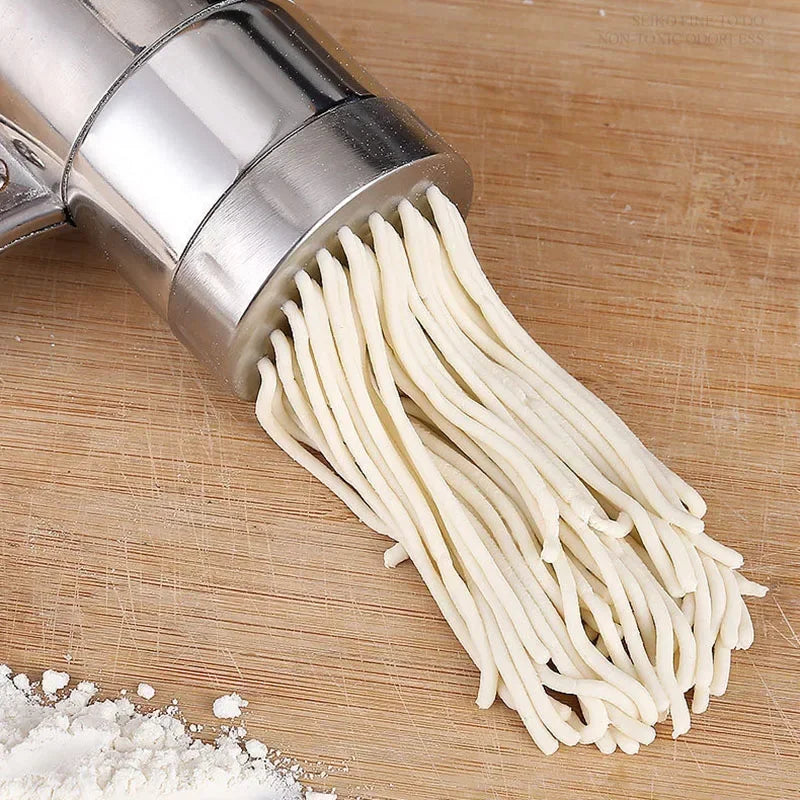 NEW Set Alloy  Steel Noodle Maker With 5 Models Manual Noodles Press Pasta Machine Kitchen Tools Vegetable Fruit Juicer Cutter Slicer Home Kitchenware Accessories Cooking Tools Sets