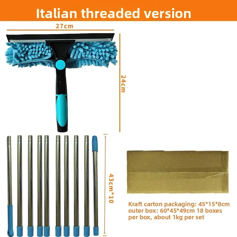 NEW Arrivals Two-In-One Set Window Cleaning Scraper Glass Cleaner Double-Sided High-Rise Window Cleaning Professional Household Goods Home Office Cleaning Tools Sets